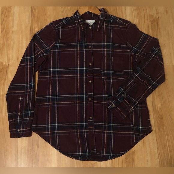 Abercrombie & Fitch Maroon Plaid Casual Shirt - Picture 1 of 5